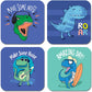 Cute Dinosaur Coaster Set of 4