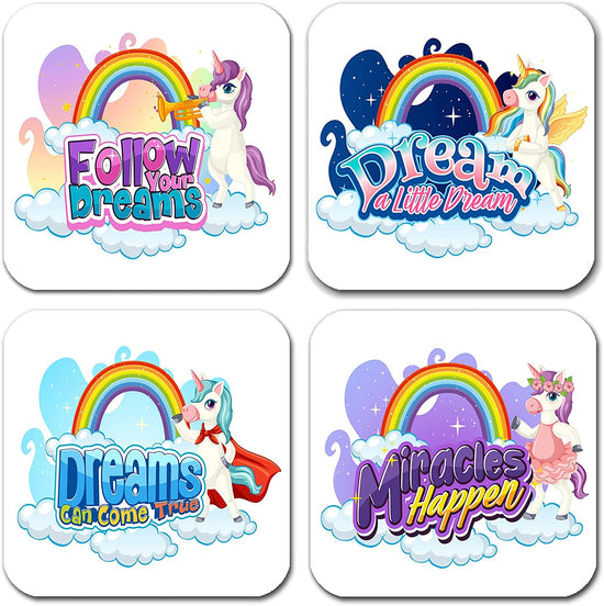 Cute Unicorn Coaster Set of 4